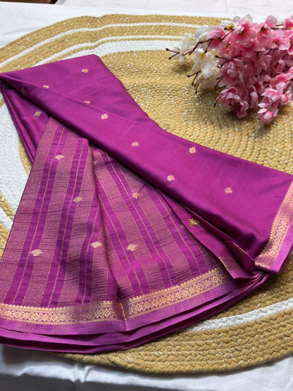 Mysore Crepe Silk Piping Border