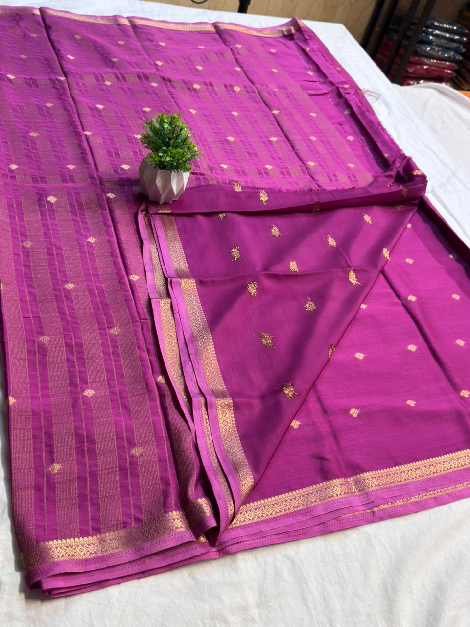 Mysore Crepe Silk Piping Border