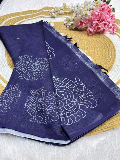 Linen Mirror Work