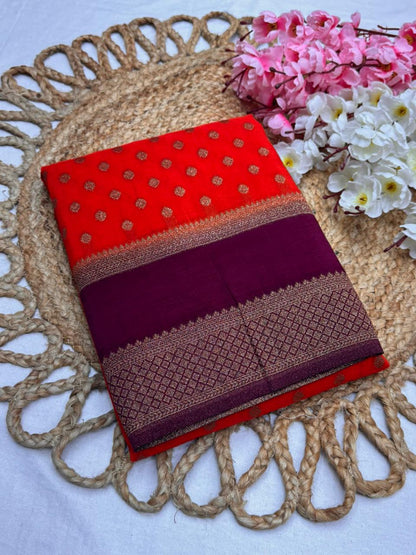Premium Semi Khaddi Banarasi Georgette - SMK2073
