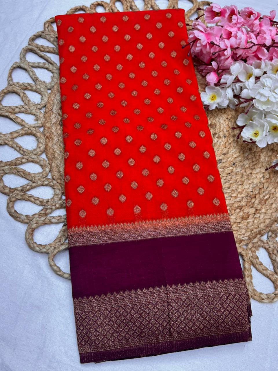 Premium Semi Khaddi Banarasi Georgette - SMK2073