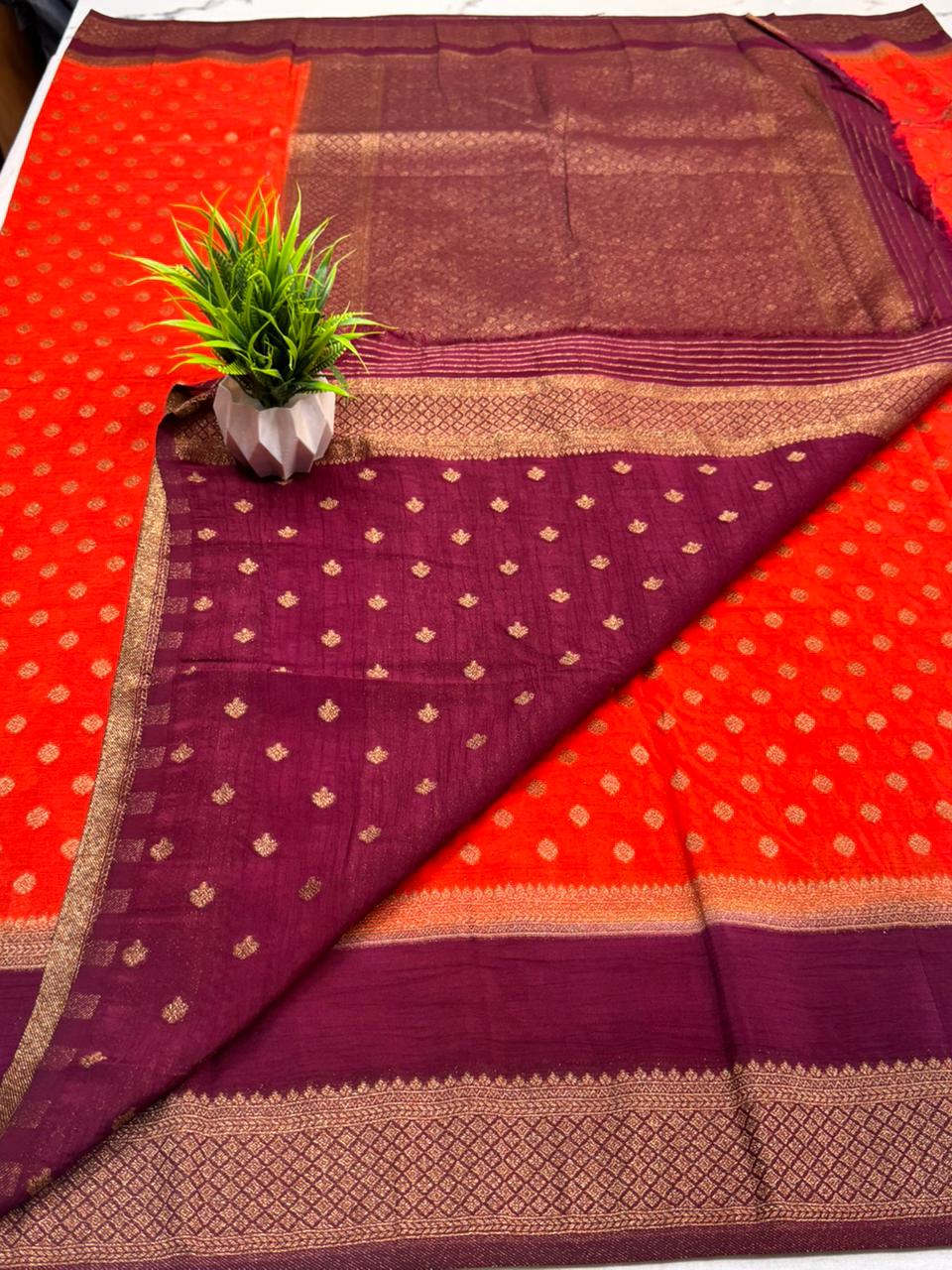 Premium Semi Khaddi Banarasi Georgette - SMK2073