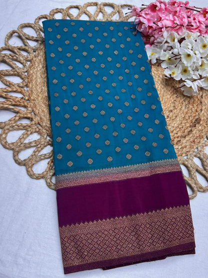 Premium Semi Khaddi Banarasi Georgette - SMK2073