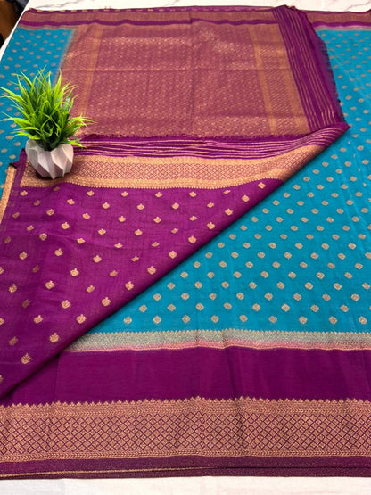 Premium Semi Khaddi Banarasi Georgette - SMK2073