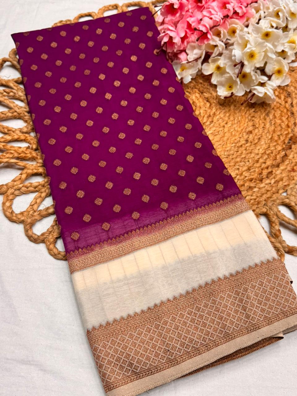 Premium Semi Khaddi Banarasi Georgette - SMK2073