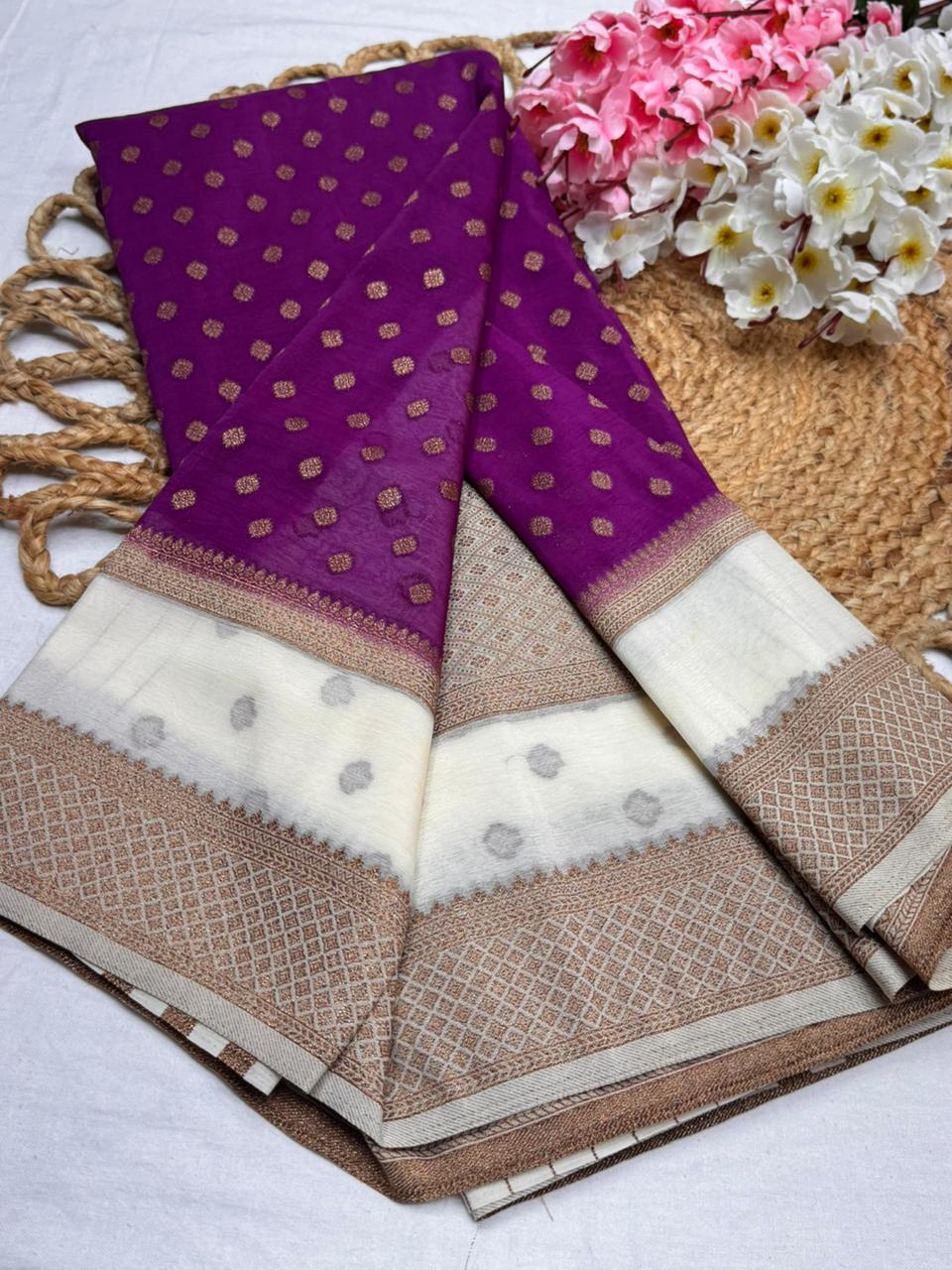 Premium Semi Khaddi Banarasi Georgette - SMK2073