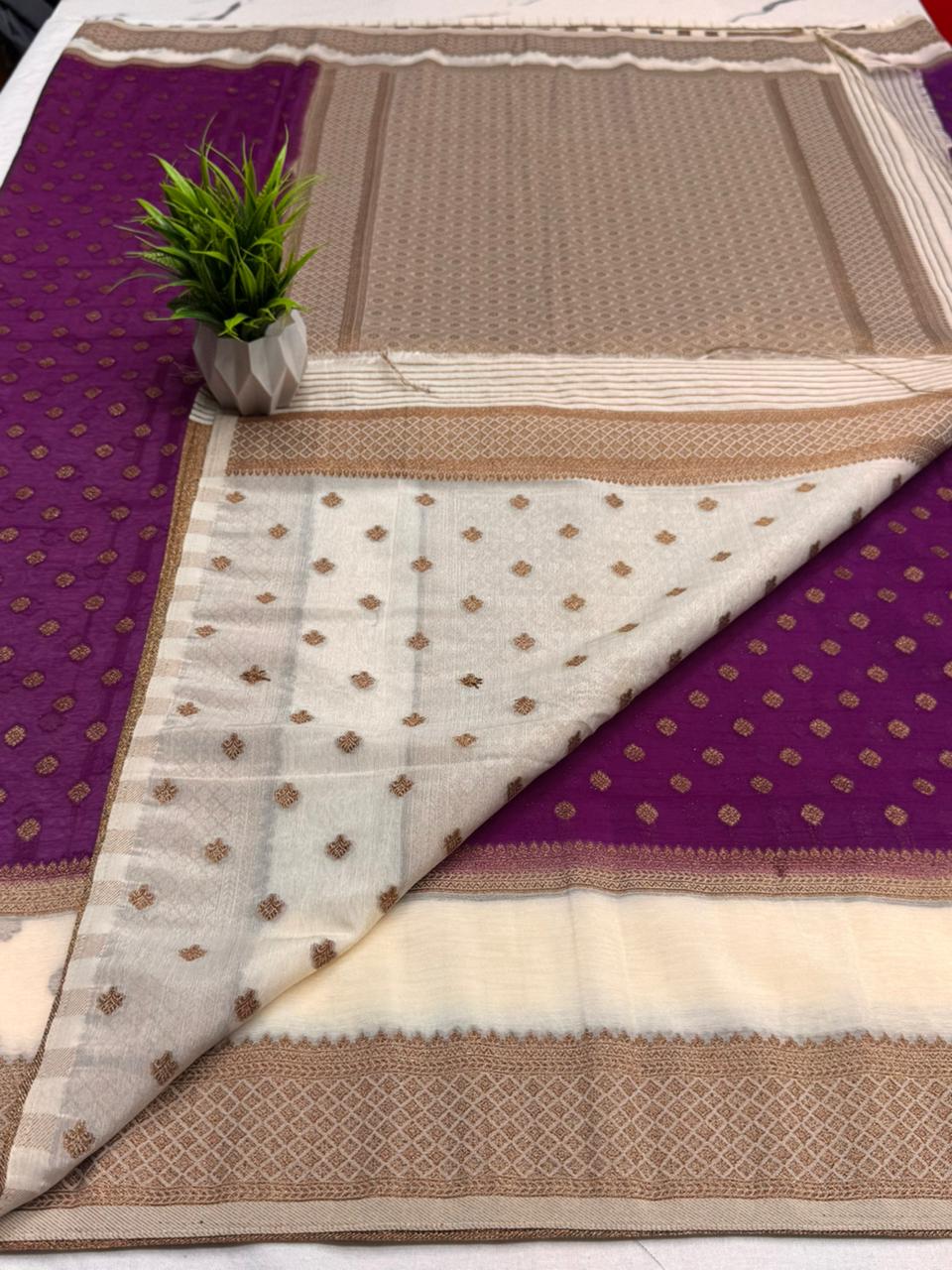 Premium Semi Khaddi Banarasi Georgette - SMK2073