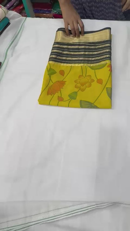 Digital Print Pichwai Design Stripes