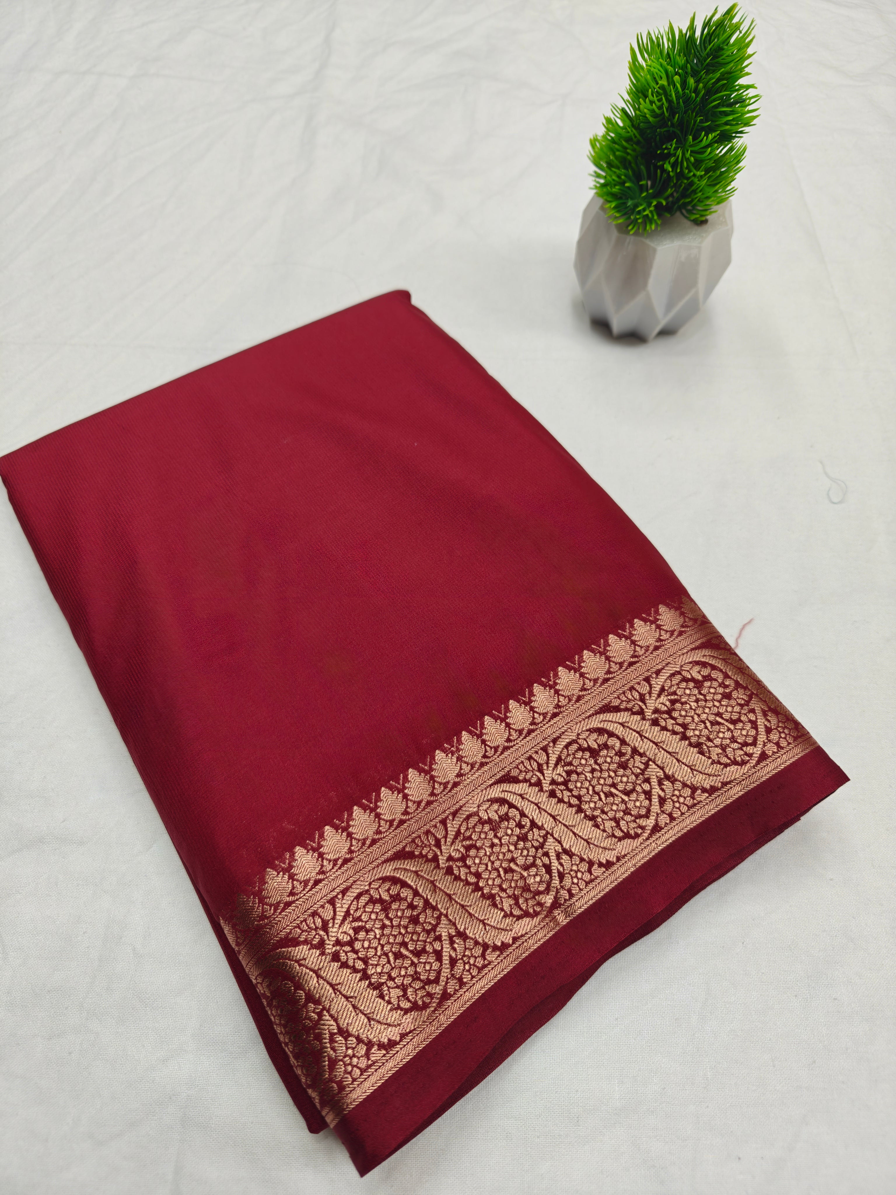 Jal Border Crepe Self