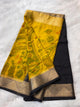 Premium Crepe with Half Kalamkari