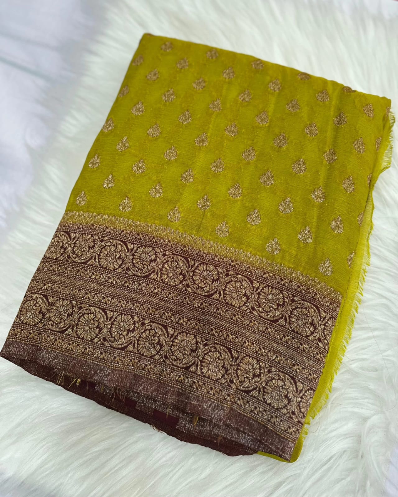 Banarasi Premium Semi khadi Georgette Sarees