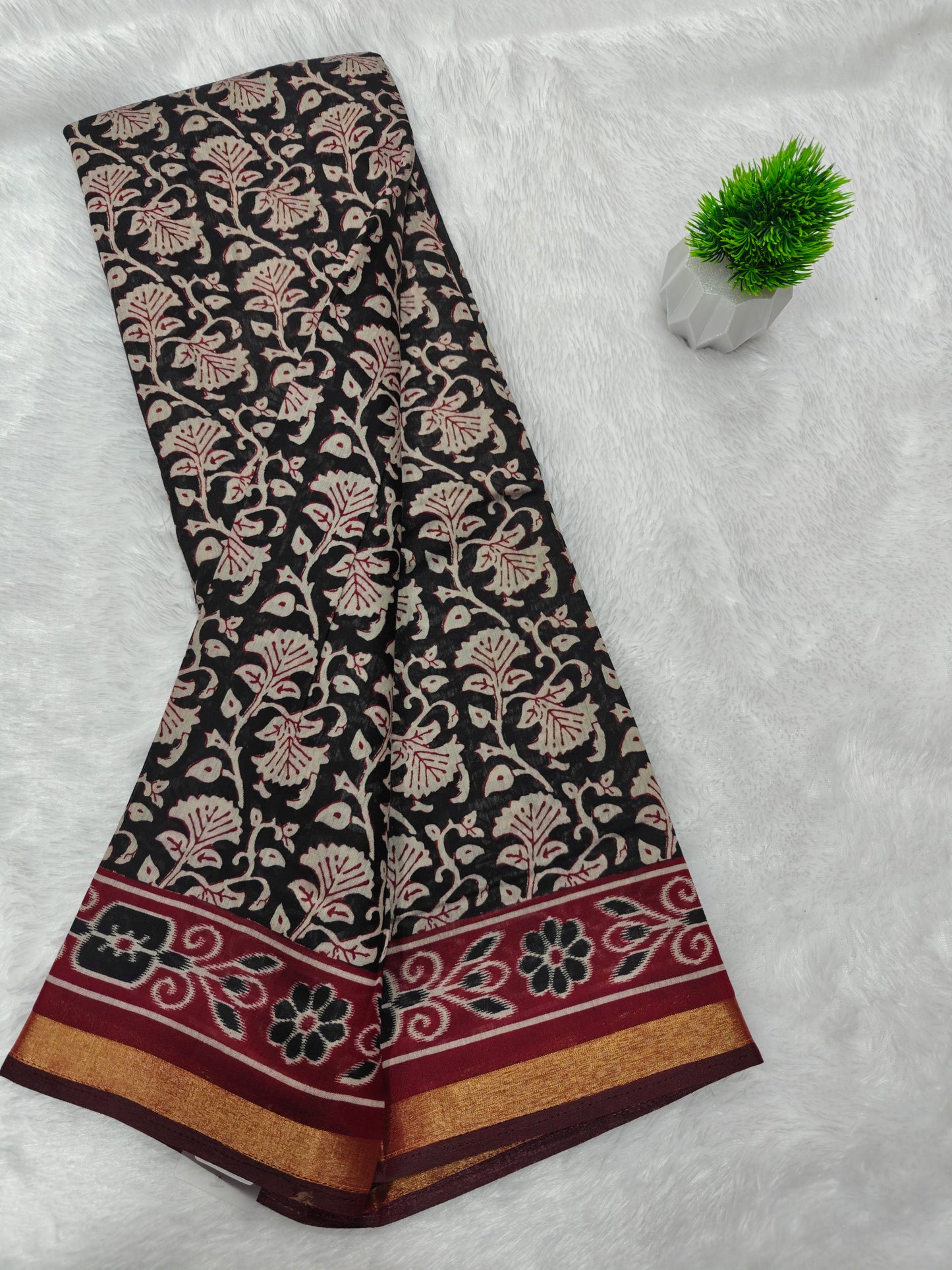 Kalamkari Kaju Sarees