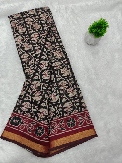Kalamkari Kaju Sarees