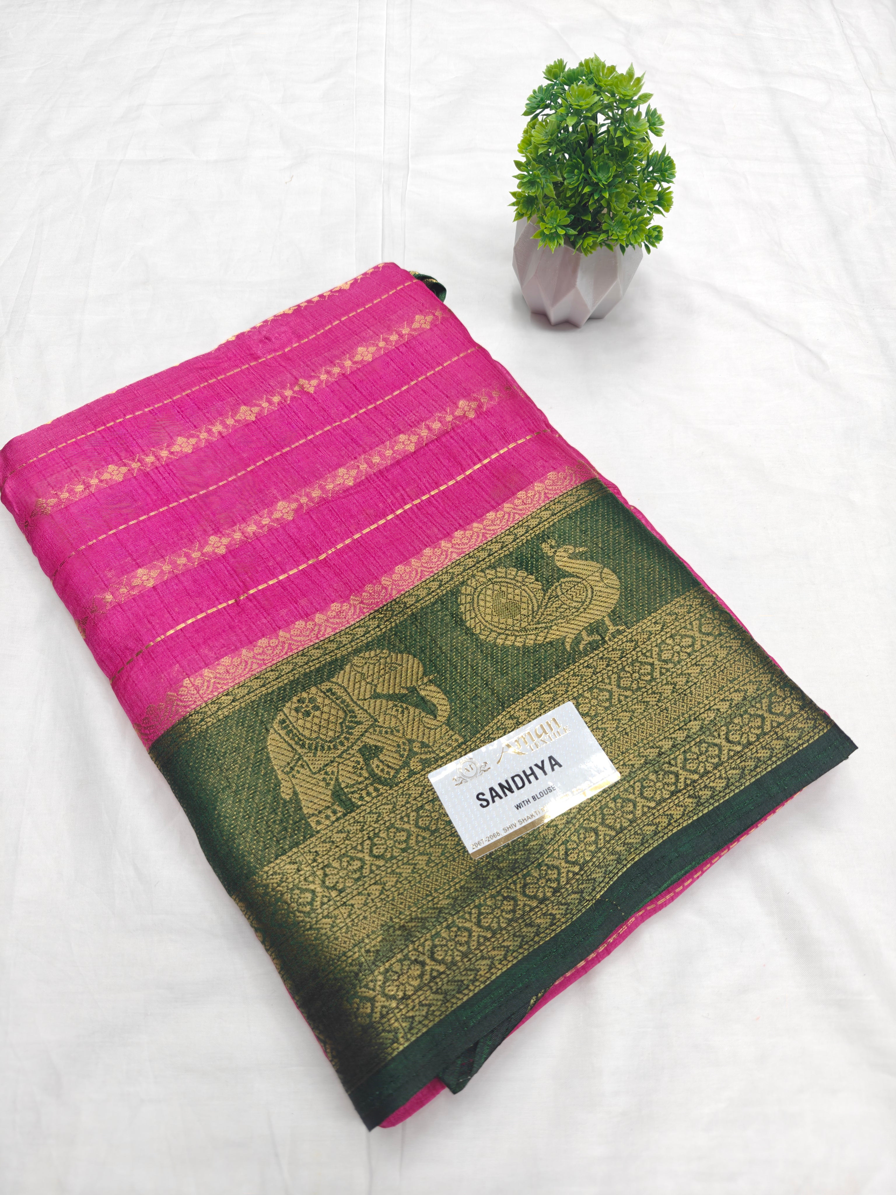 Sandhya Fancy Saree Stripes – patilestore