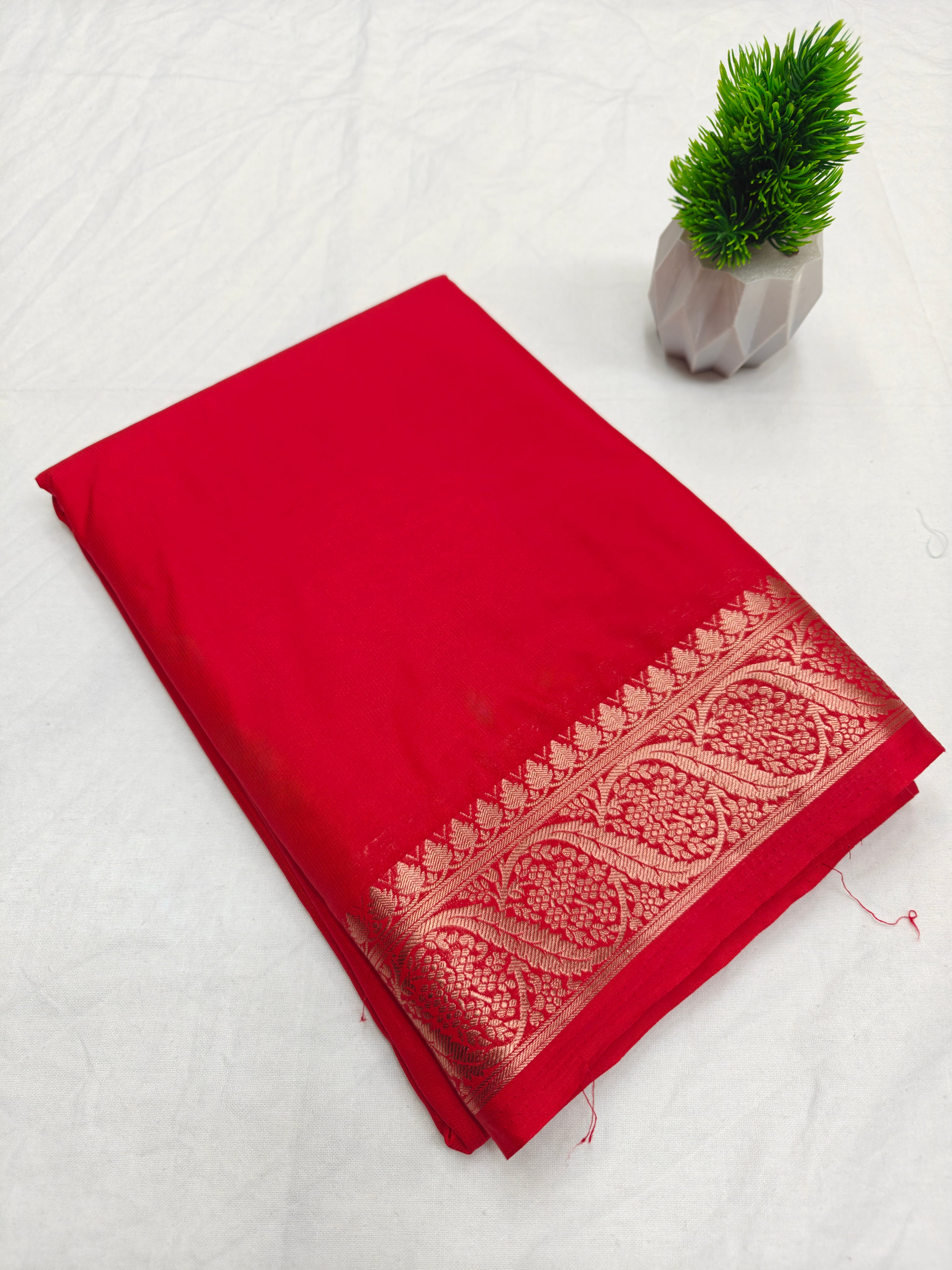 Jal Border Crepe Self