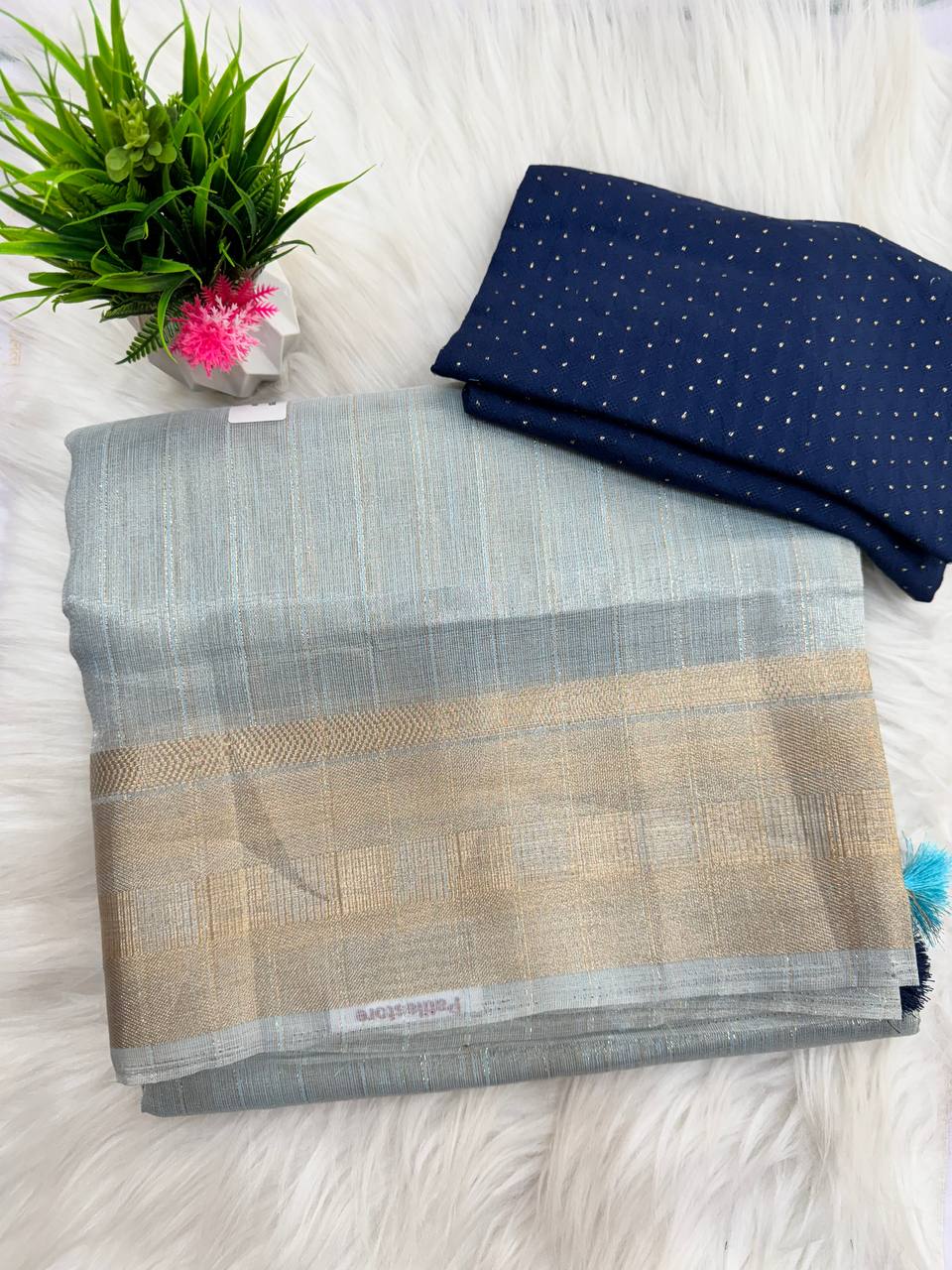 Linen Tissue Saree