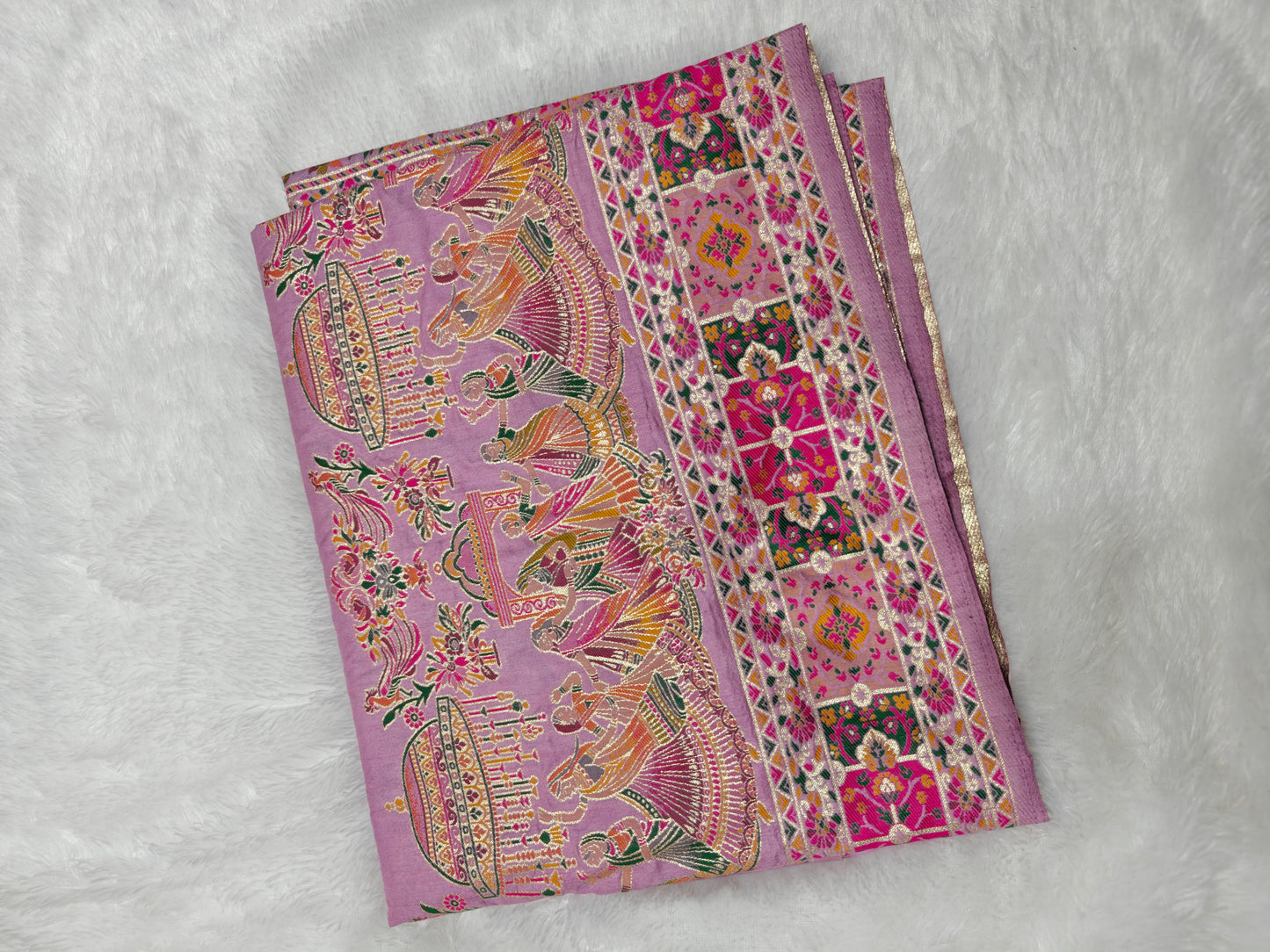 Pashmina Semi Silk Self