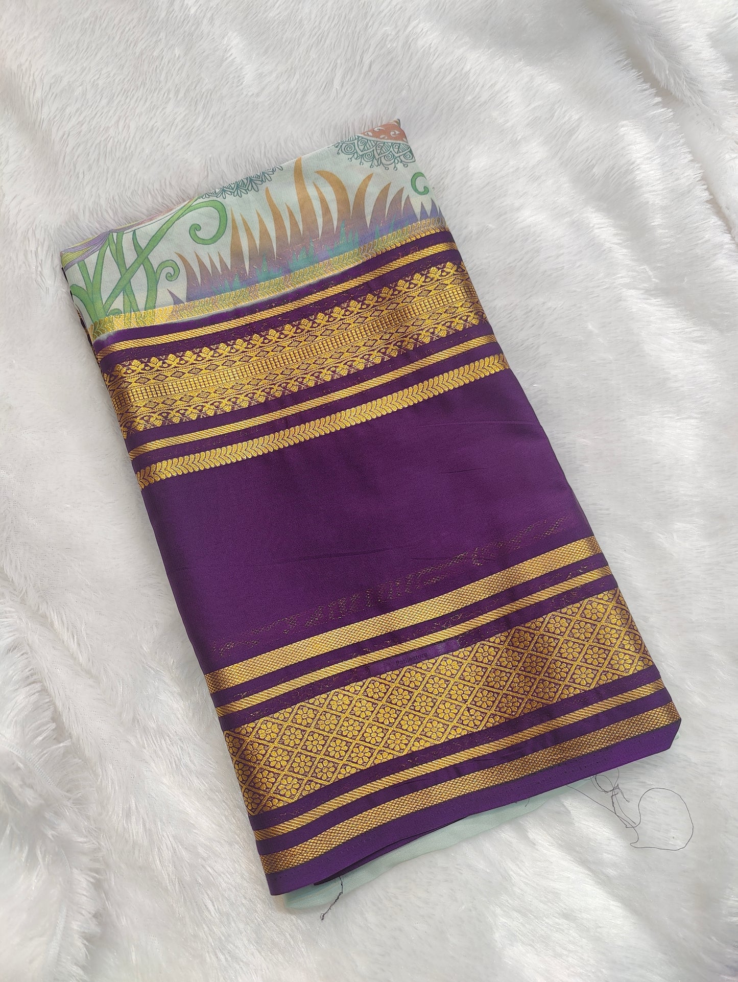 Semi Crepe Lotus Print and Bentex