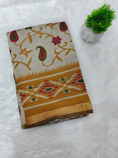 Kalamkari Kaju Sarees