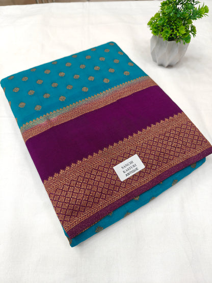 Premium Semi Khaddi Banarasi Georgette - SMK2073