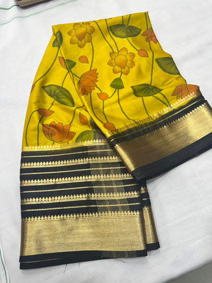 Digital Print Pichwai Design Stripes