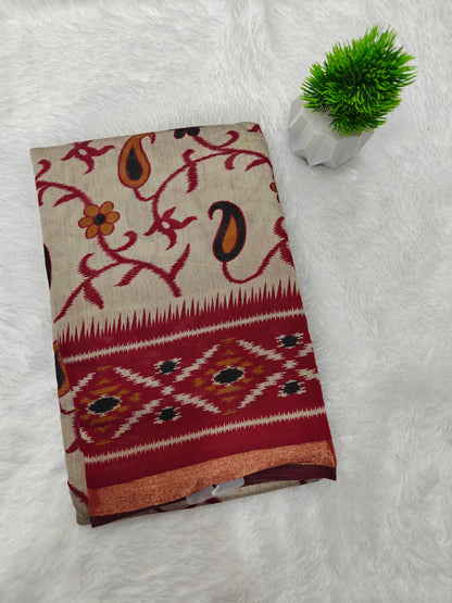 Kalamkari Kaju Sarees
