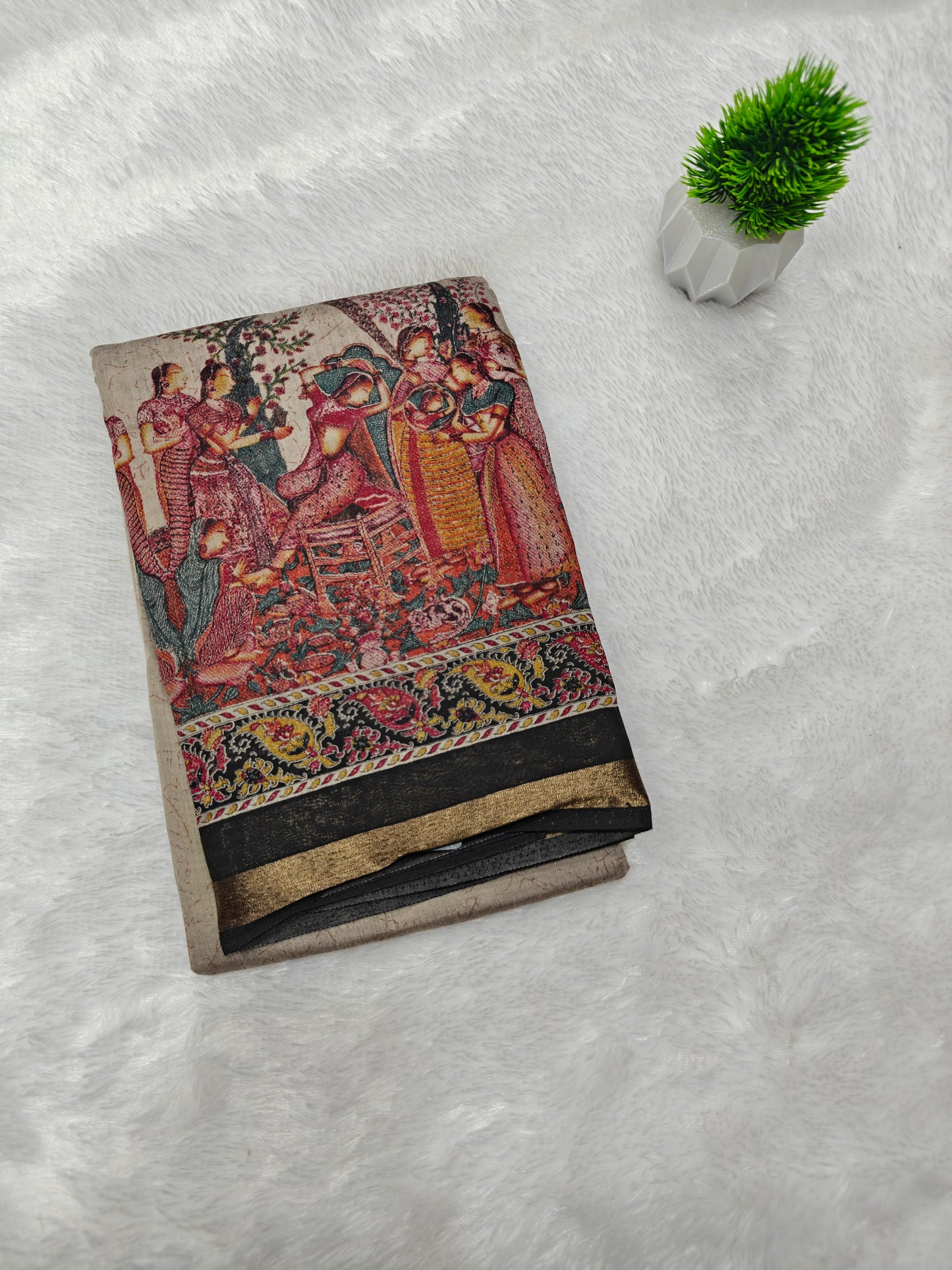 Kalamkari Kaju Sarees