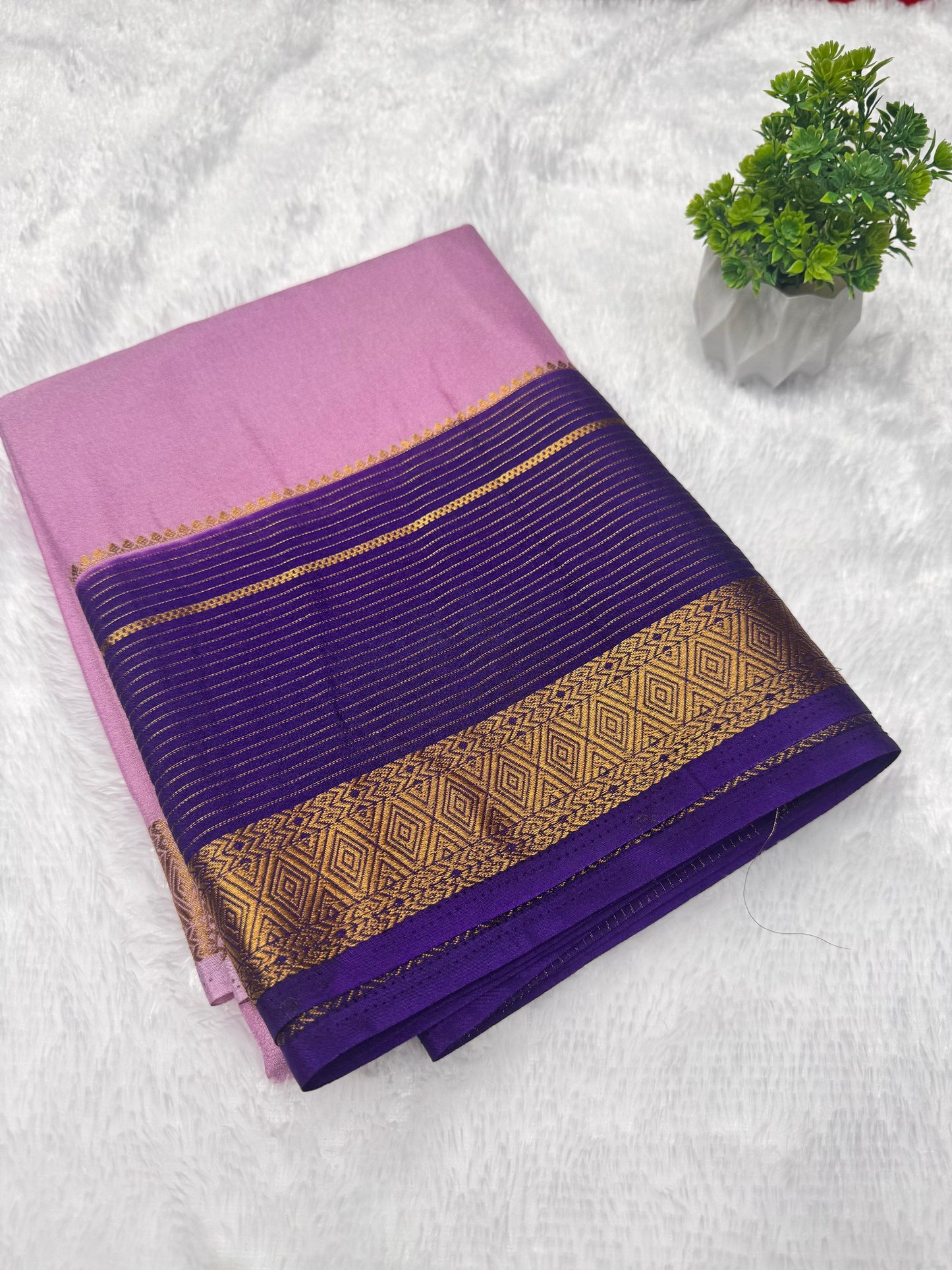 Crepe Plain KW Border Stripes-2