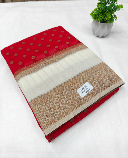 Premium Semi Khaddi Banarasi Georgette - SMK2073