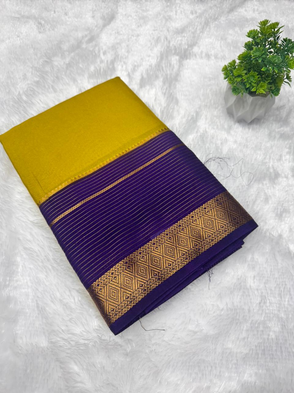 Crepe Plain KW Border Stripes-2