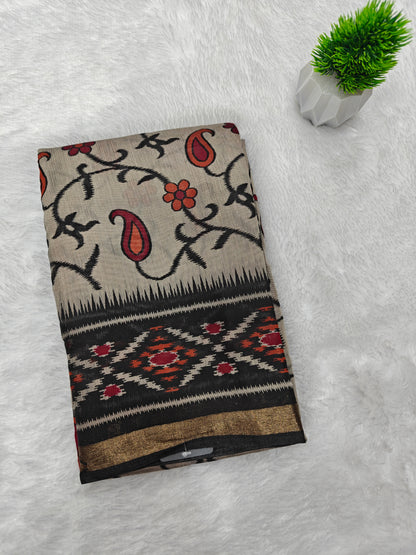 Kalamkari Kaju Sarees