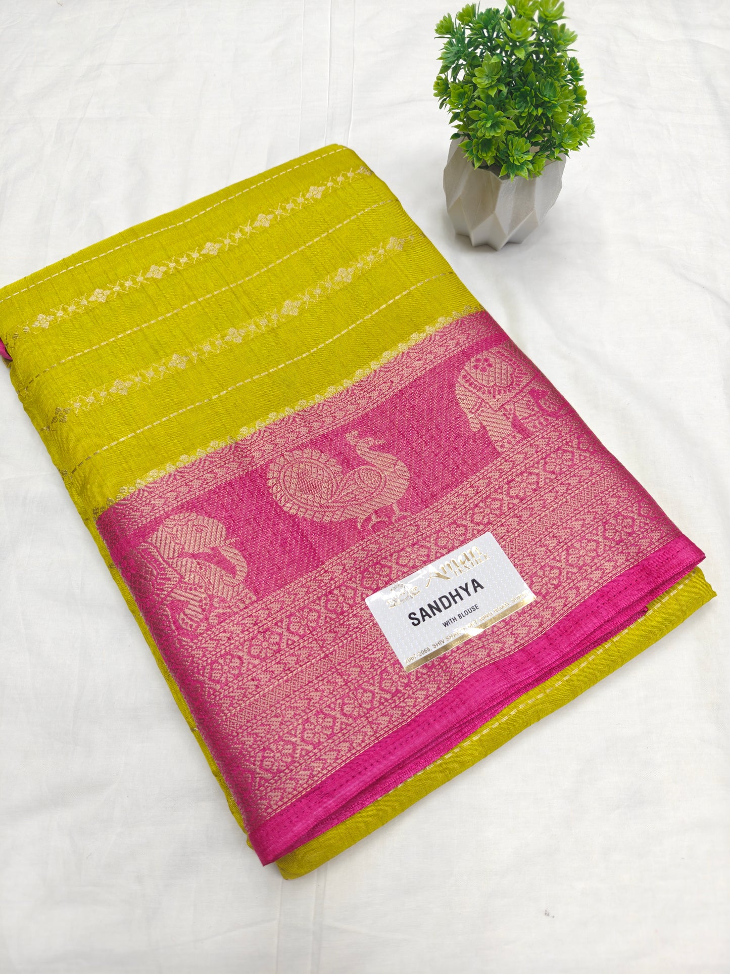 Sandhya Fancy Saree Stripes